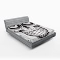 thumbnail image 1 of Ambesonne Celebration Fitted Sheet, Skull Face Angry, Full Size, Pale Grey White, 1 of 3
