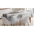 thumbnail image 1 of Ambesonne Celebration Tablecloth Rectangular Table Cover, Designed Print, 52"x70", Dimgrey and White, 1 of 4