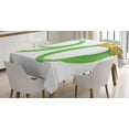 thumbnail image 1 of Ambesonne Celebration Tablecloth Rectangular Table Cover, Queen Crown 90, 60"x90", Yellow Green, 1 of 4