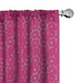 thumbnail image 1 of Ambesonne Celestial Curtains, Starry Night Sky Print, Pair of 28"x95", Magenta Seafoam, 1 of 4