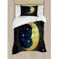 thumbnail image 1 of Ambesonne Celestial Duvet Cover Sets, Antique Crescent, 2-Twin, Teal Coffee, 1 of 3