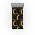 thumbnail image 1 of Ambesonne Celestial Fitted Sheet, Bohemian Moon Stars Orbit, Twin Size, Pale Earth Yellow Mustard, 1 of 5