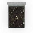 thumbnail image 1 of Ambesonne Celestial Fitted Sheet, Outer Space Moon Orbit, California King, Charcoal Grey Pale Yellow, 1 of 5
