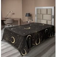 thumbnail image 1 of Ambesonne Celestial Flat Bedding Sheet Soft Top Sheet, Outer Space Moon Orbit, Twin, Charcoal Grey Pale Yellow, 1 of 1