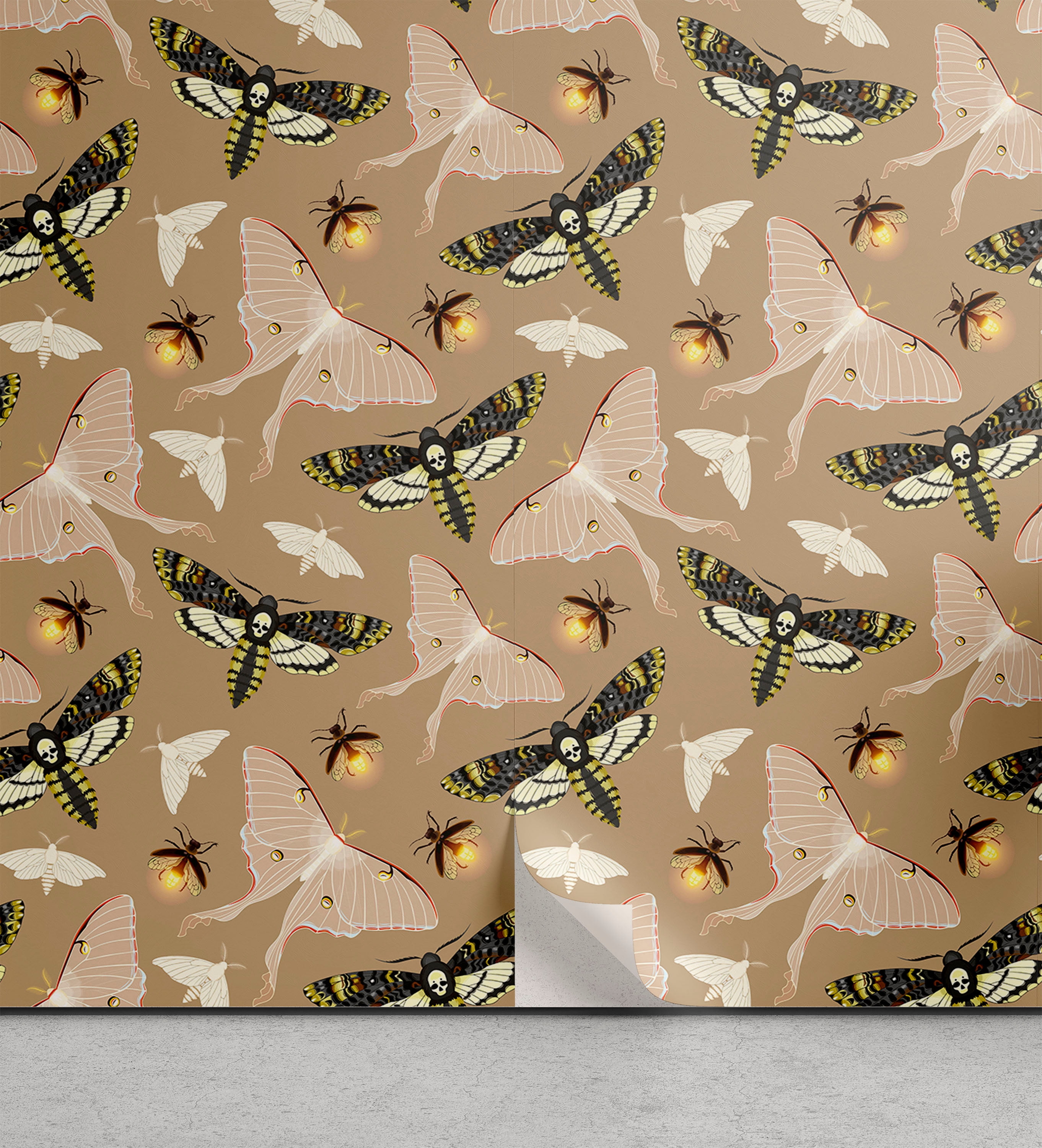 Ambesonne Celestial Peel & Stick Wallpaper for Home, Skulls Pattern ...
