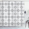 thumbnail image 1 of Ambesonne Celtic Shower Curtain, Irish Traditional Art, 69"Wx70"L, Grey White, 1 of 4