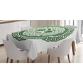 thumbnail image 1 of Ambesonne Celtic Tablecloth Rectangular Table Cover, Tree of Life with Frieze, 60"x90", Fern Green Dark Teal, 1 of 3