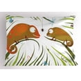 thumbnail image 1 of Ambesonne Chameleons Pillow Sham, Insect World Design, 26" X 20", Multicolor, 1 of 2