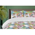 thumbnail image 1 of Ambesonne Chamomile Down Alternative Quilt Comforter, Rainbow Flowers and Hues, Queen, Lime Green White Mauve, 1 of 1