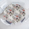 thumbnail image 1 of Ambesonne Chamomile Fitted Round Tablecloth, Pastel Tones Daisy Print, 45"- 56" Diameter, Ivory Slate Brown and Salmon, 1 of 5