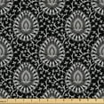 thumbnail image 1 of Ambesonne Charcoal Grey Fabric by the Yard Upholstery, Damask Inspired Art, 10 Yards, Pale Taupe, 1 of 1