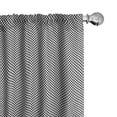 thumbnail image 1 of Ambesonne Checkered Curtains, Classical Chessboard, Pair of 28"x84", Grey White, 1 of 5