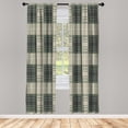 thumbnail image 1 of Ambesonne Checkered Curtains, Old Fashion Plaid Tartan, Pair of 28"x63", Dusk, 1 of 2