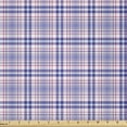 thumbnail image 1 of Ambesonne Checkered Fabric by the Yard Microfiber, Country Style Soft, 2 Yards, Violet Blue White Pink, 1 of 2