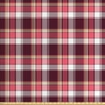 thumbnail image 1 of Ambesonne Checkered Fabric by the Yard Upholstery, Retro Plaid Squares, 10 Yards, Pink Maroon White, 1 of 4