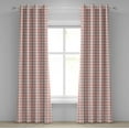 thumbnail image 1 of Ambesonne Checkered Grommet Curtain, Countryside Picnic, 50" x 72", Pale Peach and White, 1 of 6