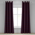 thumbnail image 1 of Ambesonne Checkered Grommet Curtain, Vibrant Folkloric, 50" x 72", Royal Blue Red Black, 1 of 6