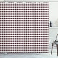 thumbnail image 1 of Ambesonne Checkered Shower Curtain, Gingham Check Classic Art, 69"Wx70"L, Dried Rose, 1 of 4