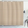 thumbnail image 1 of Ambesonne Checkered Shower Curtain, Gingham Check Classic Art, 69"Wx84"L, Dark Sand, 1 of 4