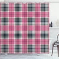 thumbnail image 1 of Ambesonne Checkered Shower Curtain, Plaid Tartan English Tile, 69"Wx70"L, Pink Eggshell, 1 of 4