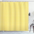thumbnail image 1 of Ambesonne Checkered Shower Curtain, Retro English Yellow, 69"Wx70"L, Yellow White, 1 of 3