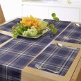 thumbnail image 1 of Ambesonne Checkered Table Runner & Placemats, Abstract and Striped, Placemat 4 pcs + Runner 12"x72", Night Blue Cinnamon, 1 of 2