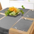 thumbnail image 1 of Ambesonne Checkered Table Runner & Placemats, Classical Chessboard, Placemat 4 pcs + Runner 16"x72", Grey White, 1 of 2
