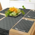 thumbnail image 1 of Ambesonne Checkered Table Runner & Placemats, Traditional Plaid, Placemat 4 pcs + Runner 12"x72", Grey Pale Blue Pale Pink, 1 of 2