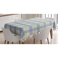 thumbnail image 1 of Ambesonne Checkered Tablecloth Rectangular Table Cover, Classical Celtic Tile, 60"x90", Lime Green Pale Blue, 1 of 3