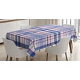 thumbnail image 1 of Ambesonne Checkered Tablecloth Rectangular Table Cover, Country Style Soft, 60"x84", Violet Blue White Pink, 1 of 4