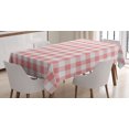 thumbnail image 1 of Ambesonne Checkered Tablecloth Rectangular Table Cover, Countryside Picnic, 60"x90", Pale Peach and White, 1 of 4