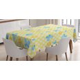 thumbnail image 1 of Ambesonne Checkered Tablecloth Rectangular Table Cover, Daisy Butterfly, 60"x84", Pale Blue Pale Blue, 1 of 4