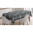 thumbnail image 1 of Ambesonne Checkered Tablecloth Rectangular Table Cover, Dark British Tartan, 60"x84", Seal Brown Dimgray, 1 of 4
