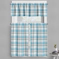 thumbnail image 1 of Ambesonne Checkered Valance & Curtain, Pastel Fresh Summer, 55"x30", Aqua Turquoise Pink, 1 of 6