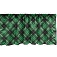 thumbnail image 1 of Ambesonne Checkered Valance Pack of 2, Abstract Old Classic Art, 54"X18", Black and Green, 1 of 1