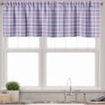 thumbnail image 1 of Ambesonne Checkered Valance Pack of 2, Country Style Soft, 42"X18", Violet Blue White Pink, 1 of 5