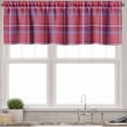 thumbnail image 1 of Ambesonne Checkered Valance Pack of 2, Retro British Culture, 54"X12", Purple Lavender Orange, 1 of 2