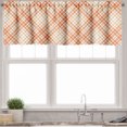 thumbnail image 1 of Ambesonne Checkered Valance Pack of 2, Tartan in Orange Tones, 42"X12", Orange and White, 1 of 3