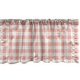 thumbnail image 1 of Ambesonne Checkered Window Valance, Countryside Picnic, 54" X 12", Pale Peach and White, 1 of 3