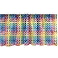 thumbnail image 1 of Ambesonne Checkered Window Valance, Rainbow Squares Art, 54" X 18", Multicolor, 1 of 3