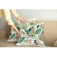 thumbnail image 1 of Ambesonne Cheetah Throw Pillow Cover Pack of 2, Modern Jungle Leaf Scene, 2 Pcs-26"x16", Jade Green Mustard and White, 1 of 5