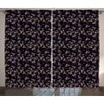 thumbnail image 1 of Ambesonne Cherry Blossom Curtains 2 Panel Set, Hummingbirds, 108" x 96", Multicolor, 1 of 3