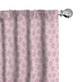 thumbnail image 1 of Ambesonne Cherry Blossom Curtains, Romantic Flora Art, Pair of 28"x84", Pale Rose and Blush, 1 of 4