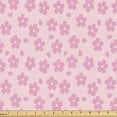 thumbnail image 1 of Ambesonne Cherry Blossom Fabric by the Yard Upholstery, Romantic Flora Art, 3 Yards, Pale Rose and Blush, 1 of 5