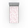thumbnail image 1 of Ambesonne Cherry Blossom Fitted Sheet, Art Floral Japanese, Twin XL Size, Dried Rose Soft Pink, 1 of 5