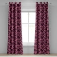 thumbnail image 1 of Ambesonne Cherry Blossom Grommet Curtain, April in Asia, 50" x 96", Plum Pink Green, 1 of 6