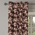 thumbnail image 1 of Ambesonne Cherry Blossom Grommet Curtain Single Panel, Japanese Garden, 50"x60", Brown Pale Coffee, 1 of 5