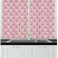 thumbnail image 1 of Ambesonne Cherry Blossom Kitchen Curtains, Bubbly Petals, 55"x39", Pink Green and Orange, 1 of 2
