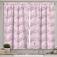thumbnail image 1 of Ambesonne Cherry Blossom Kitchen Curtains, Cage Style Motif, 55"x39", Dried Rose and Pale Pink, 1 of 3