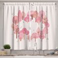 thumbnail image 1 of Ambesonne Cherry Blossom Kitchen Curtains, Pinkish Trees Forest, 55"x39", Pastel Pink Laurel Green, 1 of 3